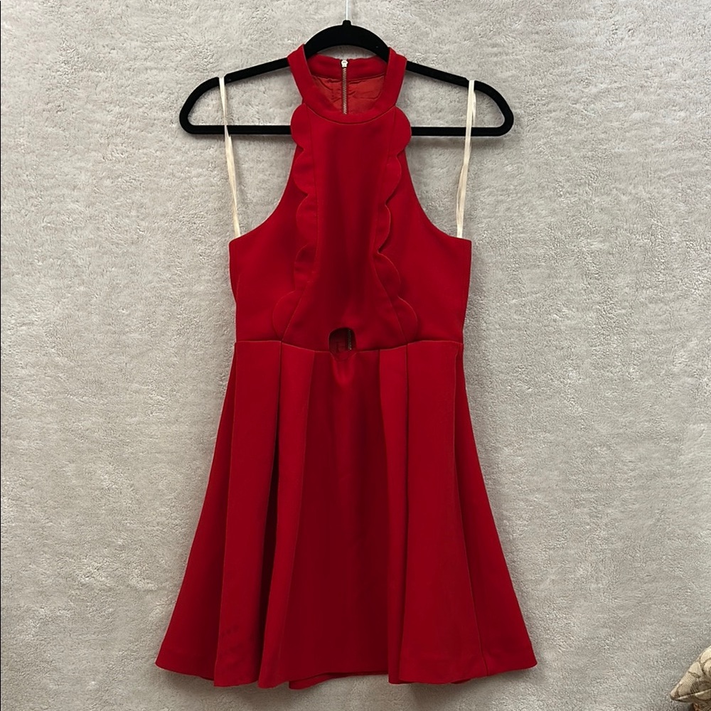 BCBGeneration Red Halter Sundress for Cocktail